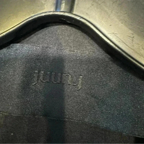 Juun.J Navy Blue Zippered Detail Button Down Shirt - Sz EU 46 US XL - Picture 7 of 12